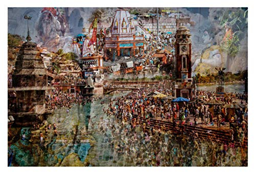 Bilderwelten Indien Fototapete 3D inkl. Kleister 432x290cm - Vliestapete Made in Germany - Fototapete Städte Wohnzimmer - Fototapete Skyline Stadt - Tapete Skyline Schlafzimmer Flur T_1733