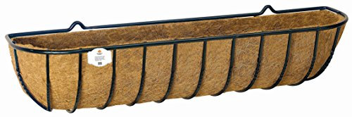 RUDDINGS WOOD 122cm (48) Large Window Box Metal Rectangular Flower Trough Containers - Outdoor Wall Garden Basket Planter Boxes