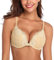 Deyllo Soutiens-Gorge Femme Rembourré avec Armature Dentelle Lingerie Push-up Brassiere Classiques Brassière Maintien Beige 100C
