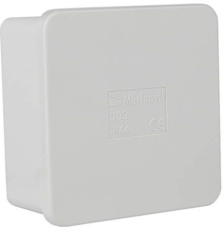 Abzweigkasten 80x80x40 IP44 Aufputz Abzweigdose Verbindungsdose Kabelabzweigkasten Marlanvil 0509