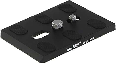 Haoge HQR-SC16 Kamera Schnellwechselplatte für Sachtler DV 12 DV 15, Caddy, Video 18/20, Panorama Plus, Horizon Plus, Video 25 Plus, Video 18 Dutch Stativ Fluid Head Ersetzen Touch & Go Plate 16