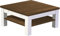 B.R.A.S.I.L.-Möbel Brasilmöbel Couchtisch Rio Classico 80x80 cm Nussbaum Weiß mit Ablage Wohnzimmertisch Holz Tisch Pinie Massivholz Stubentisch Beistelltisch Echtholz Größe und Farbe wählbar