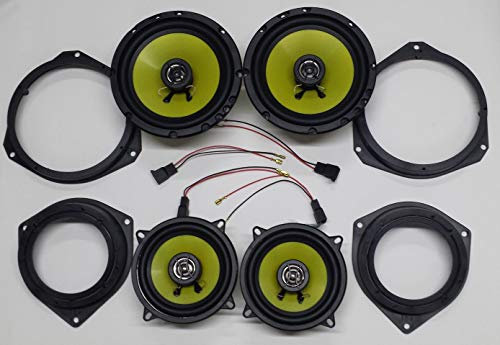 GENERALCAR Kit altoparlanti + supporti + cavi per Fiat Grande Punto Anteriori e Posteriori