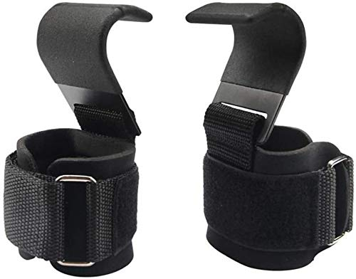 NA Coppia di Sollevamento Pesi Ganci Heavy Duty Fascette da Polso, Allenamento stacco Sollevamento Pesi, Palestra Guanti Ideale for Pull-ups Support Training Potenza Hook Bar (Color : -, Size : -)