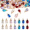 Craftdady Lot de 50 pendentifs en verre en forme de goutte d'eau - Pendentifs en cristal - Pour fabrication de bijoux de mariée, colliers, boucles d'oreilles