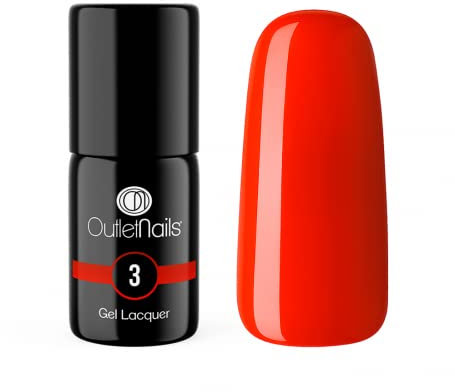 Esmalte Semipermanente 11ml Rojo de Outlet Nails - Color No.3 | Ultra fino | Muy natural