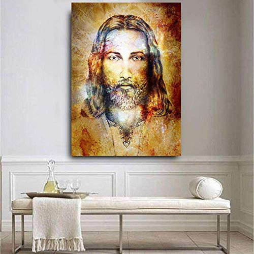 Puzzle 1000 teile Gemälde Glowing Jesus Self Portrait Sketch Picture puzzle 1000 teile tiere Pädagogisches intellektuelles Dekomprimieren von Spielzeugrätseln Lustiges Familie50x75cm(20x30inch)