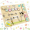 StarryTiger Busy Board für Kleinkinder, Montessori, Feinmotorik und grundlegende Lebenskompetenzen Spielzeug, Holz Lernspielzeug, Motorikspielzeug für Jungen oder Mädchen