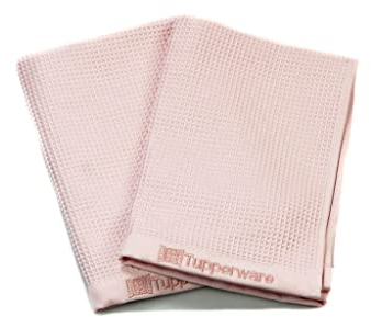 Tupperware FaserPro Glas rosa (2) Mikrofasertuch Fenster Hergestellt aus recyceltem Material 38932