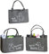 Generisch MF Filztasche in Dunkelgrau Smart Shopping Shopper Filz bestickt mit Tiermotiv und Spruch: Packesel / Hamsterkauf / Fette Beute 40cm Tasche Einkaufstasche Shoppingbag (Fette Beute),Hellgrau