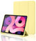 Custodia Cover per iPad (A16) 11 Generazione 11 Pollici 2025/iPad 10 Generazione 2022 iPad 10,9 con portapenne, Cover Tablet Sottile con Retro in Morbido TPU con Auto Svegliati/Sonno, Giallo