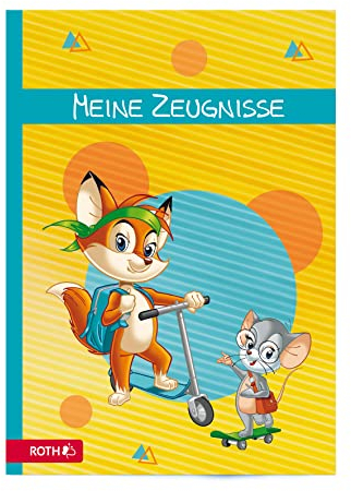 ROTH Zeugnismappe Fredo & Fitzi - mit 10 A4 Klarsichthüllen, dokumentenecht, Dokumentenmappe