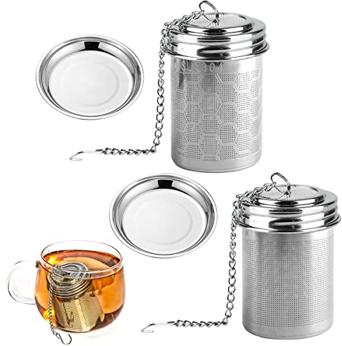 Waldspring Teesieb 2 Stück, Teesieb für Losen Tee, Teesieb Edelstahl, Teesieb für Losen Tee Tasse, Teefilter Edelstahl