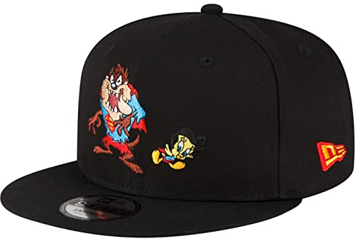 New Era Taz Tweety Superman Looney Tunes 100 Years WB Black 9Fifty Snapback Cap - S-M