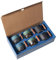 BlogBlog Ceramic Espresso Cups with Wooden Handle Espresso Shot Cups Ceramic Tea Cups Porcelain Demitasse Cups for Coffee or Tea, 3oz (Black&Blue&Green, 6)