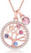 LEKANI Collana Albero della Vita con Cristalli di Austria Collana Donna Gioielli in Argento 925, Idee Regalo Donna Originale per Lei Moglie Festa della Mamma Anniversario Regalo Natale Valentin's Day