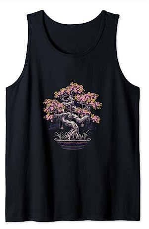 Orchidee Blume Bonsai Japanische Baumpflanzen Gartenarbeit Tank Top