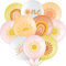 Faccito 63 Stück Geburtstag Latex Luftballons Sonne Ballons Boho Sonne Regenbogen Luftballons Party Dekorationen Halbe Sonne Sonnenschein Luftballons für Geburtstag Babyparty Dekoration Zubehör