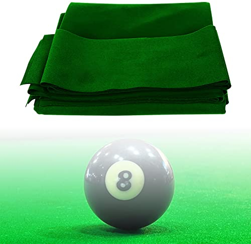 Billardtischfilz, enthält über 90% feine Wolle, professionelles Billardtuch, 9 Fuß Lange Snooker-Tischdecke in Schwarz, mit Polsterstoffstreifen, für Snooker, Bars, Clubs, Hotels