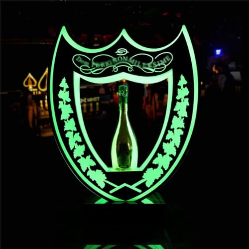 FnnEmg Casier À Vin LED Présentoir,Présentoir De Bouteille De Champagne, As De Pique, Présentoir De Bouteille De Champagne VIP pour Bar/hôtel/boîte De Nuit/présentateur De Bouteille Privée