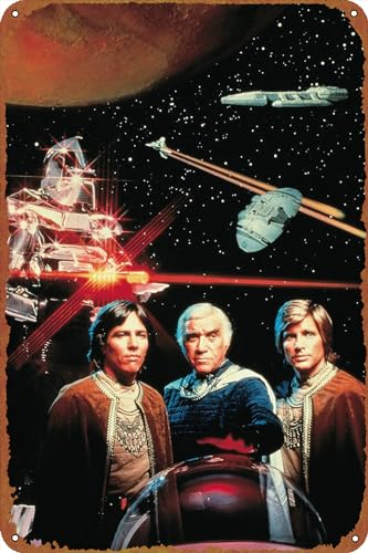 Battlestar Galactica-Poster, Retro-Metall-Blechschild, Halloween-Blechschild, Höhle, Bar, Club, Zuhause, Wandkunst, Metall-Blechschild, 20,3 x 30,5 cm