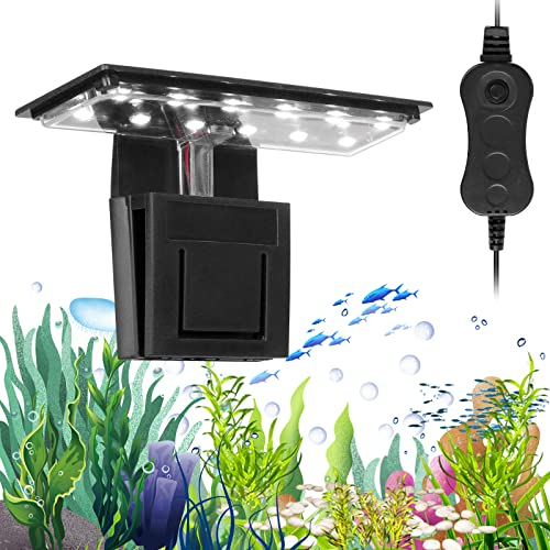 Adiwo Aquarium Beleuchtung, X3 Aquarium LED Beleuchtung Aquarium Licht 220V 50-60Hz Beleuchtung für Aquarien 5 W 600LM Licht 12 LEDs Aquarium LED für Wasserpflanzen und Fische