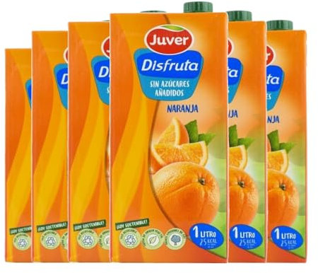 Zumo naranja + uva sin azúcar Juver 1 litro x 6 bricks