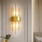 zhxinashu Glasröhren Wandleuchte Innen, Wandleuchte Glas, Wandlampe Gold, E14 Wandlampe Modern, Wandleuchte Innen Vintage für Wohnzimmer Schlafzimmer Flur