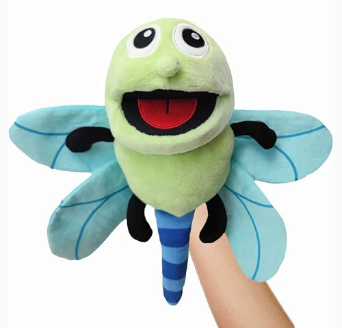 LOMTRATS Insekten-Handpuppen für Kinder, Kleinkinder, inklusive Bienen, Schmetterlingen, Libellen usw. mit beweglichen offenen Mündern, perfekt zum Geschichtenerzählen,Geburtstagsgeschenke