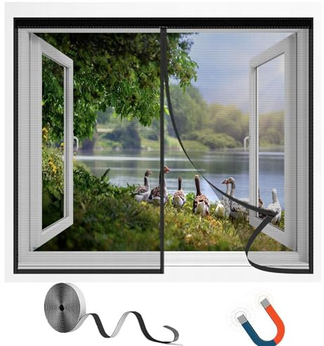 HGPFCB Zanzariera Magnetica Finestra,Zanzariera Magnetica Finestra Porta,Insect Door Screen Finestra Zanzariera Finestra,Anti Zanzare Calamite Tenda,Chiusura Automatica,per Soggiorno Corrido Finestra