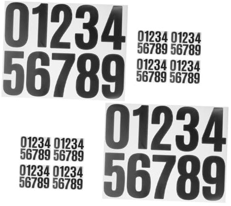 Mikikit 10 Sheets Number Stickers Large Number Stickers for Mailbox for Mailbox Address Trash Can