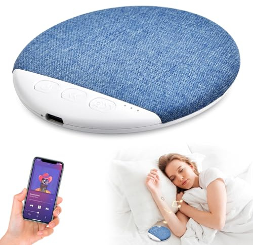 Under Pillow Speaker Bluetooth, Portable Sleep Speaker, Wireless Bluetooth with White Noise & Sleep Timer, Ultra Thin Pillow Sound Device for Adults, Travel, Home, Sleepers Insomnia
