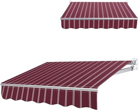 Toile De Rechange Pour Store De Banne, Rétractable Patio Store Tissu D'ombrage Remplacement Imperméable Couverture D'auvent Pare-soleil Polyester Parasol Toile De Canopée Extérieur Porte Fenêtre(4x3m(