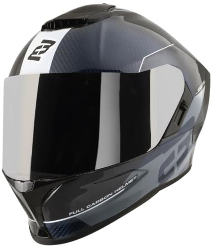 Bogotto Phantom Combo Carbon Helm, blau/schwarz/weiß, XL