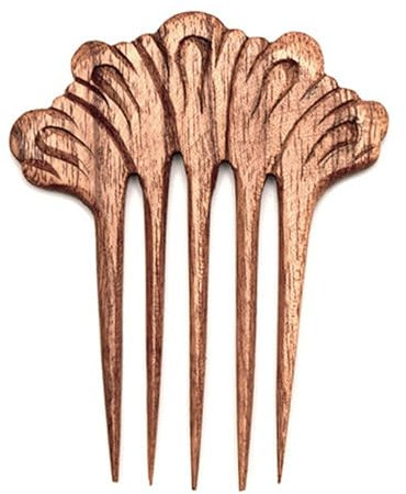 Forchetta per capelli balinese a cinque rebbi in legno massiccio accessorio per capelli