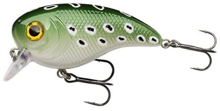 Berkley Pulse Biggie Crankbait Köder | Schwimmender, flach tauchender Crankbait für Hechte, Barsche, Zander und Bass | Hartköder für das Angeln auf Raubfische im Süßwasser | 6 cm, Frosch