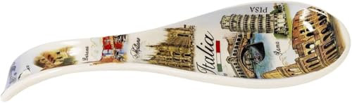 Poggia Cuillère porte-louche en céramique Souvenir 26,5 x 9 x 3 cm. (Symboles Italie)