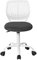 Homy Casa Desk Chair Adjustable Swivel Office Chair Fabric Seat Ergonomic Task Chair without Armrest, Black White