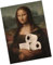 Yoimckay Lustige Vintage-Wandkunst für Badezimmer, abstrakte Bilder, Wanddekoration, Poster Mona Lisa Toilettenpapier, für Toilette, Toilette, Haus, 20 x 30 cm