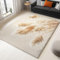 Flanella Tappeto Piante Canne Fotografia, Crema Tappeti Moderni Antiscivolo per Soggiorno Camera Decorazione, 120 x 170 cm Crawl Tappeto Stampato