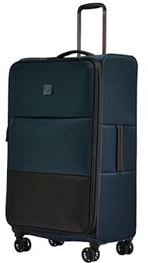 ANTLER - Soft Stripe 2.0 Large Suitcase - Durable, Lightweight & Expandable, 4 Spinner Wheels - Adjustable Handle, TSA Lock, 81cm - Indigo Blue