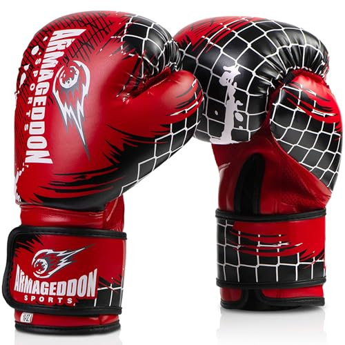 Gants de Boxe Homme Femme – Gants d’entraînement Boxe, Kickboxing et Muay Thai – Gants de Boxe en Cuir synthétique PU pour Hommes et Femmes – Gants de Sparring pour Sports de Combat