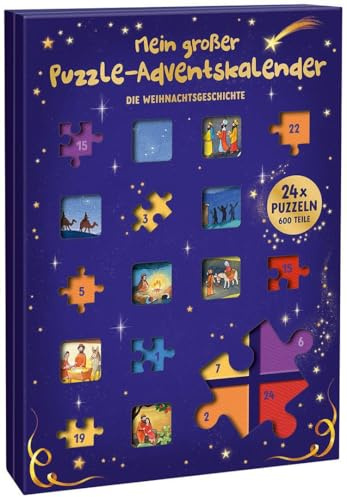 Mein großer Puzzle-Adventskalender - Die Weihnachtsgeschichte: 24 x puzzeln - ergibt ein Puzzle mit 600 Teile