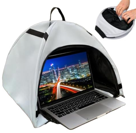 Solskydd För Laptop Hopfällbart Och Solskyddsöverdrag | Laptop Arbetstält För Utomhusbruk På Stranden, Uteplatsen, I Trädgården, Under Resor, Semester, Camping Samt