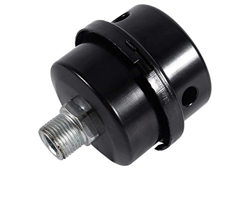 Silenciador de filtro de compresor de aire, 3/8, 16 mm, Mle, silencioso, fliter de admisión de metal para calderas con compresor de aire, color negro