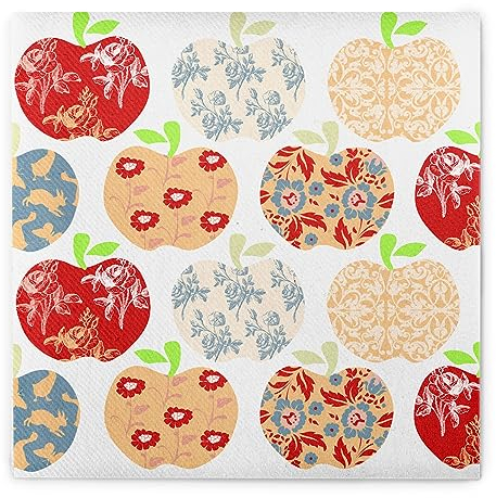 Sovie HOME Serviette LIVIA | Airlaid-Servietten 40x40 cm | hochwertige Einweg-Servietten | extrem saugstark & stoffähnlich | 12 Stück (Rot-Aprikot)