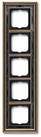 Busch-Jaeger Rahmen 5-Fach 1725-843 ms/antik Dekor Anth Busch-Dynasty Abdeckrahmen 4011395219249