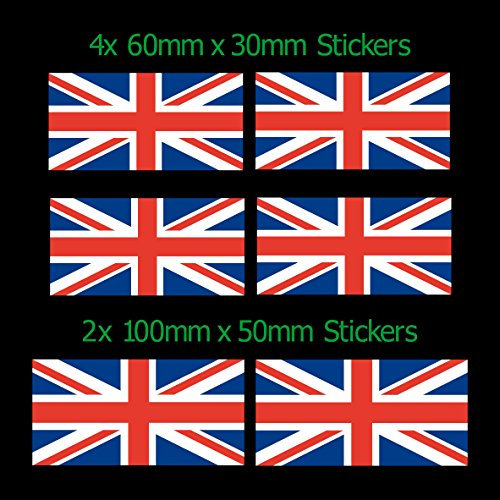 USSP&S Union Jack Sticker Decal Set - For cars, motorbikes, windows, tablets, luggage, decoration