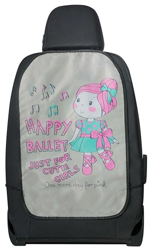 Walser Rückenlehnenschutz-Auto, Rücksitzschoner Kinder Ballet Doll, Trittschutz schmutzabweisend, Autositzschoner Rückseite 62x40cm rosa