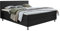 Atlantic Home Collection Edison Boxbett inklusive Rost und Federkernmatratze, Anthrazit-Schwarz, 160 x 200 cm